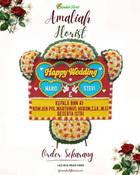 Papan Bunga Pernikahan Setonogedong